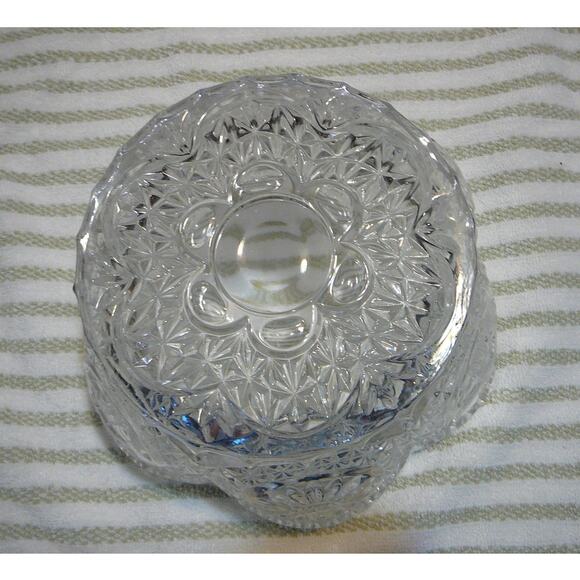 Vintage Hofbauer Byrd Collection Paneled  Cyrstal Sawtoothed  Etched Birds Bowl - Picture 2 of 9